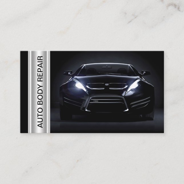Auto Body Collision Shop Business Cards (Front)