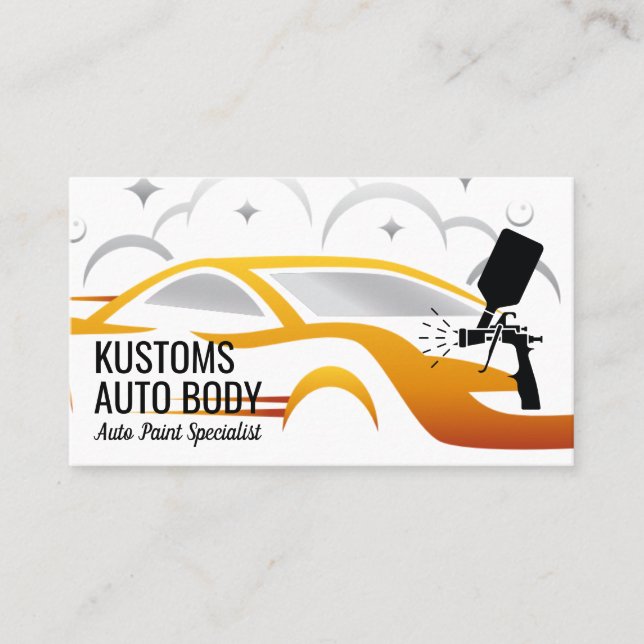 Auto Body Paint Services | Technician Business Card (Front)
