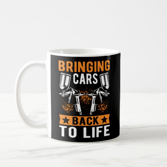 Auto Body Painter Autobody Technician Vehicle Spra Coffee Mug (Left)