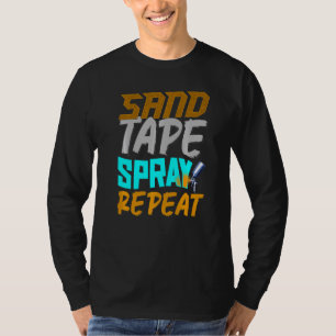 Auto Body Painter Sand Tape Spray Auto Body Techni T-Shirt