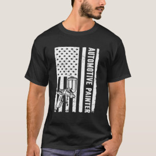 Auto Body Painter USA Flag Automotive Painter T-Shirt