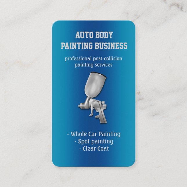 Auto Body Painting | Modern Business Card (Front)