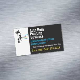 Auto Body Painting   Modern Professional Magnetic Business Card
