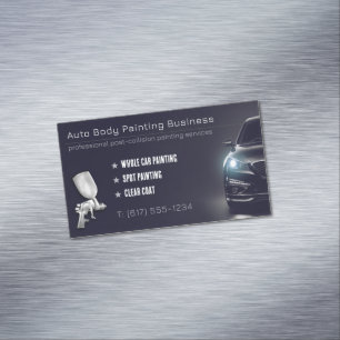 Auto Body Painting   Modern Professional Magnetic Business Card