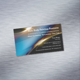 Auto Body Painting   Modern Professional Magnetic Business Card