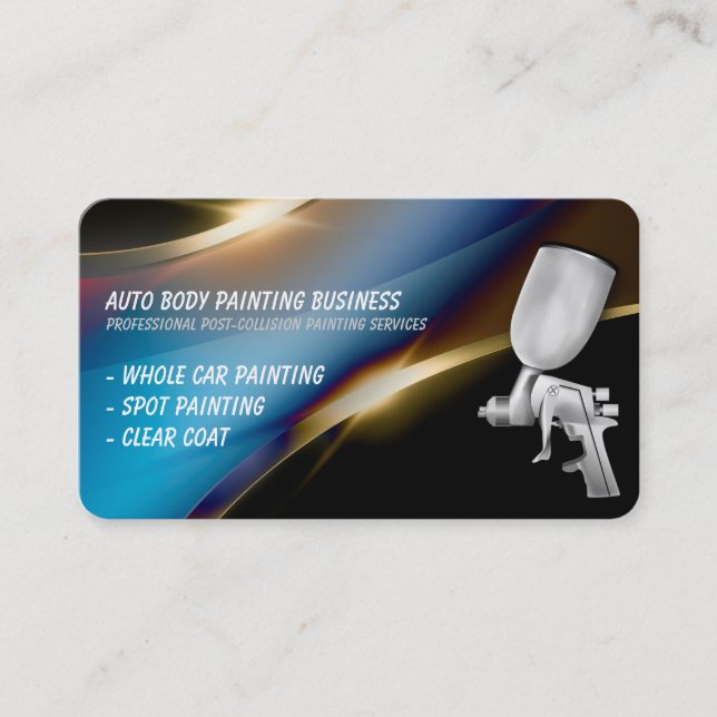 Auto Body Painting | Professional Business Card (Front)