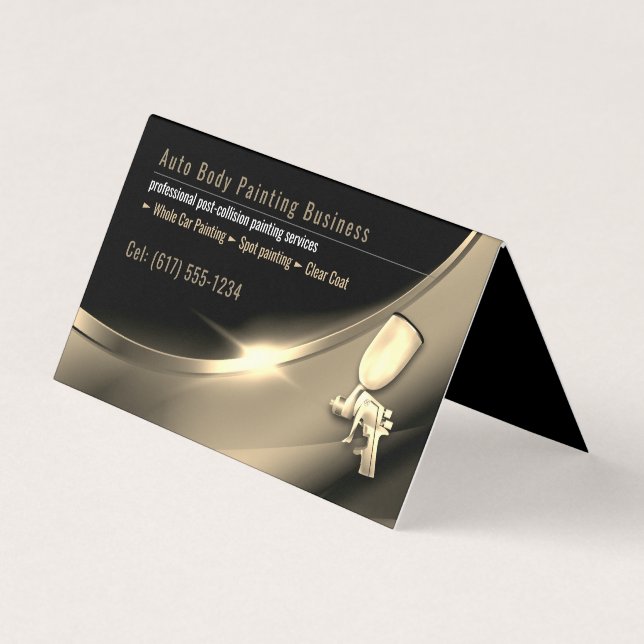 Auto Body Painting | Professional Business Card (Front)