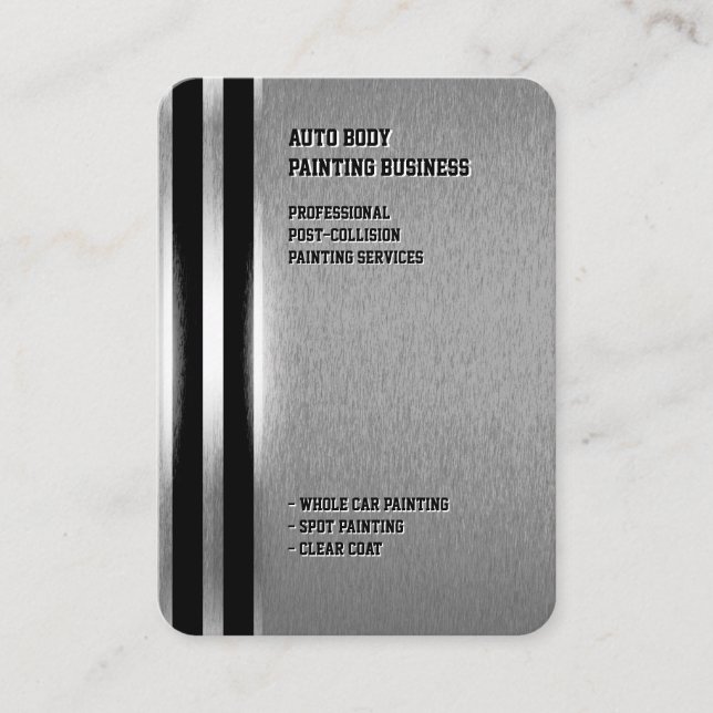 Auto Body Painting | Professional Business Card (Front)