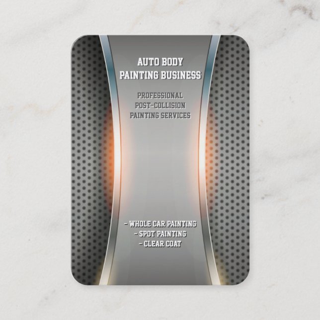 Auto Body Painting | Professional Business Card (Front)
