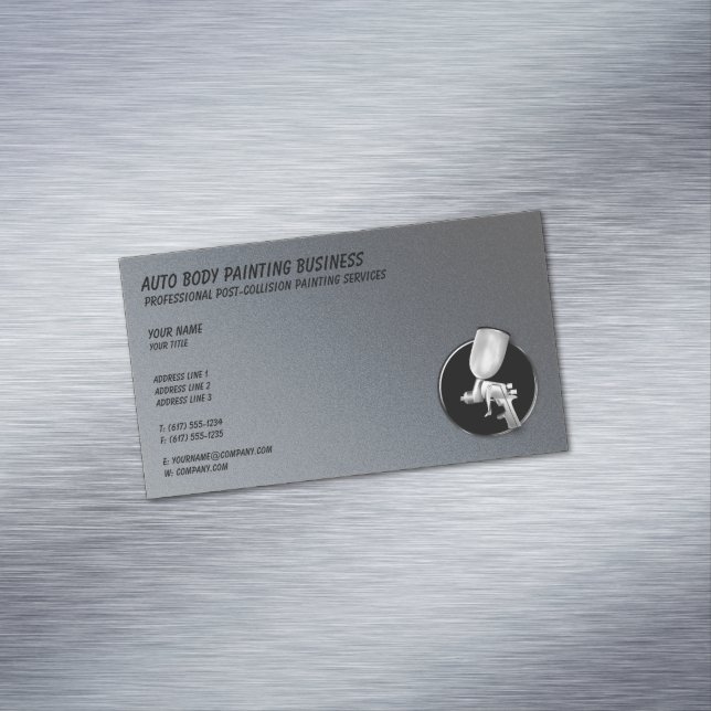 Auto Body Painting | Professional Platinum Magnetic Business Card (In Situ)