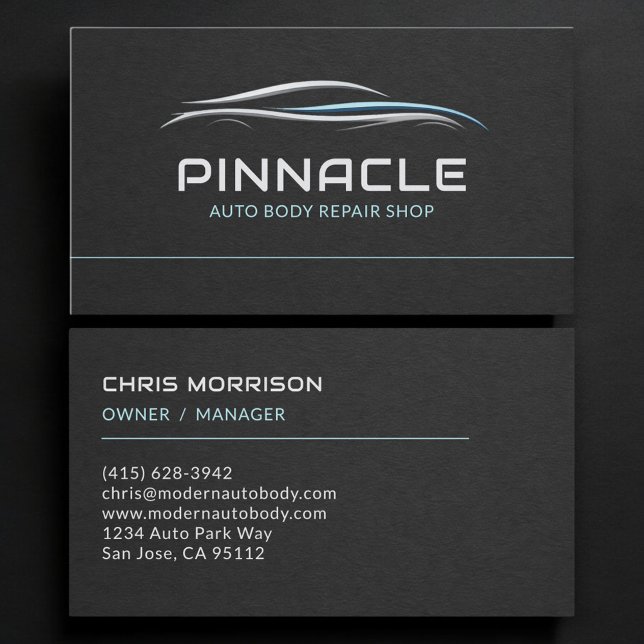Auto Body Repair Shop Professional Business Card (Creator Uploaded)