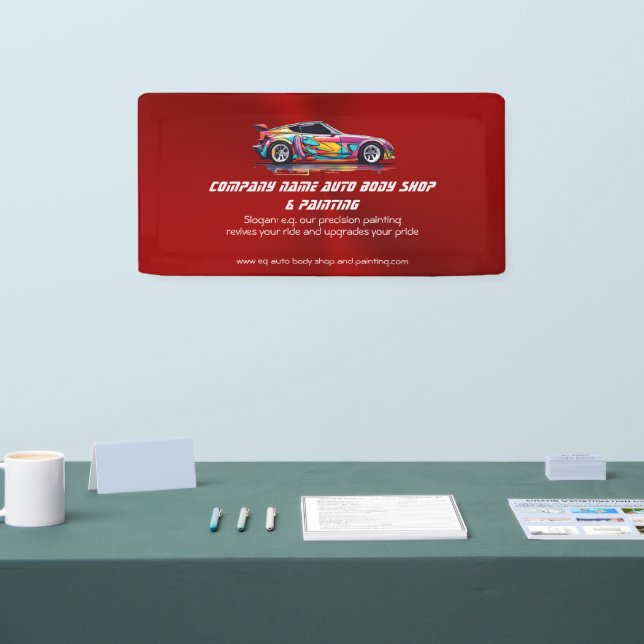 Auto body shop and precision painting banner (Tradeshow)