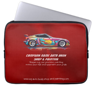 Auto body shop and precision painting laptop sleeve