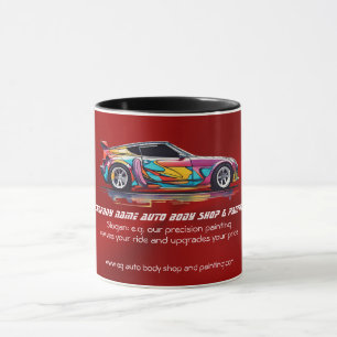 Auto body shop and precision painting mug