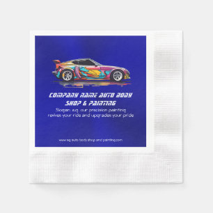 Auto body shop and precision painting napkin