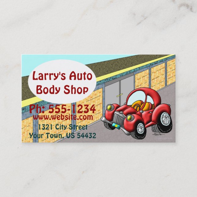 Auto Body Shop Business Card (Front)