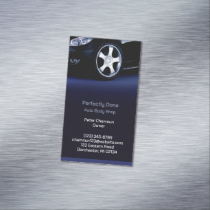 Auto Body Shop Magnetic Business Card