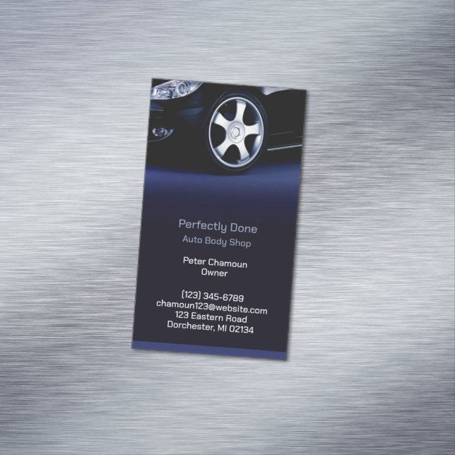 Auto Body Shop Magnetic Business Card (In Situ)