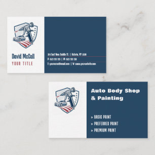 Auto Body Shop & Painting Paint Sprayer Business Card