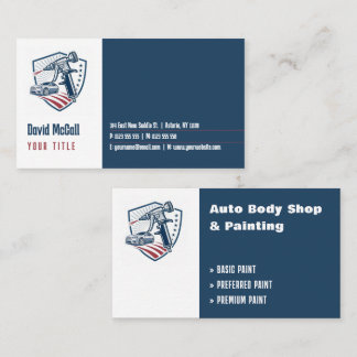 Auto Body Shop & Painting | Paint Sprayer Business Card