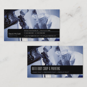 Auto Body Shop & Painting   Paint Sprayer Business Card