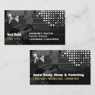 Auto Body Shop & Painting   Paint Sprayer Business Card