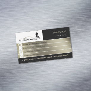 Auto Body Shop & Painting Paint Sprayer Magnetic Business Card
