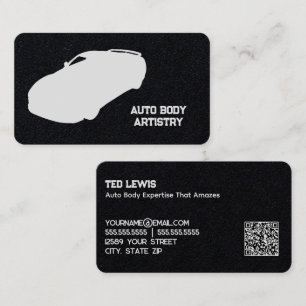 Auto Body Shop QR Business Card
