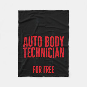 Auto Body Technician Vehicle Repair Car Maintenanc Fleece Blanket
