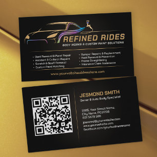 Auto Body Work Custom Car Paint Business Card