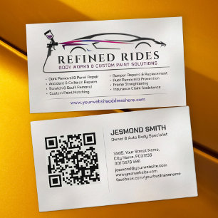 Auto Body Work Custom Car Paint Business Card