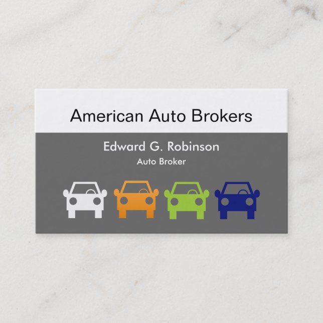 Auto Broker Business Cards (Front)