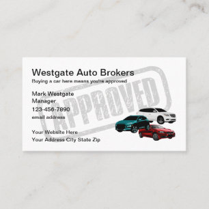 Auto Broker Car Dealer Business Card