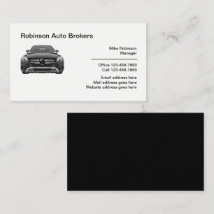 Auto Broker Professional Automotive Business Card