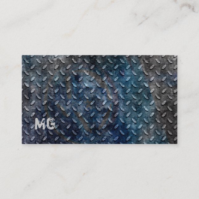 Auto Business Card Construction Contractor Metal 3 (Front)