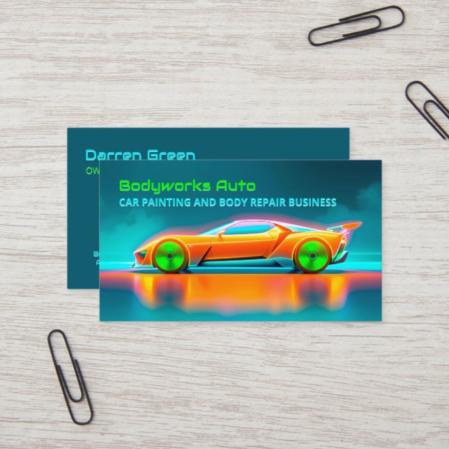 Auto Car Body Repair Business Card (Front/Back In Situ)