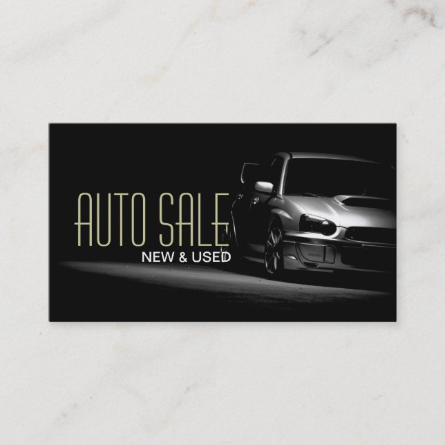 Auto Car Dealer Body Shop Business Card (Front)