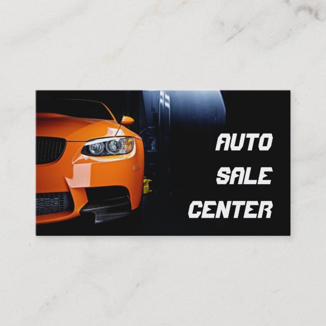 Auto Car Dealer Body Shop Business Card (Front)