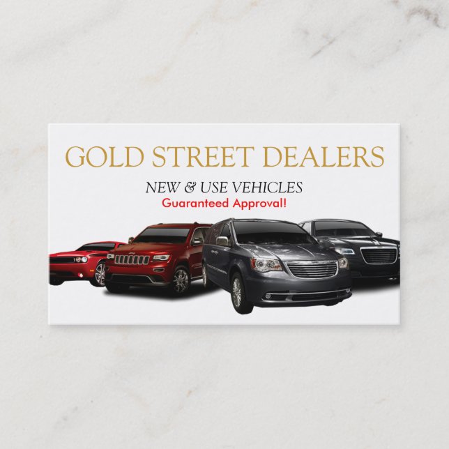 Auto, Car, Dealer Dealership Business Card (Front)
