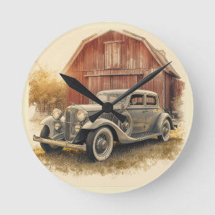 AUTO CAR DESIGN ROUND CLOCK