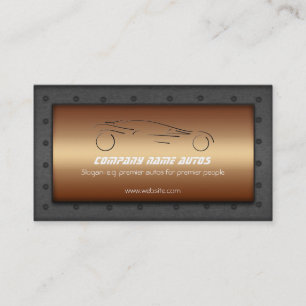 Auto Car on Brushed Copper - Sportscar template Business Card