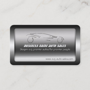 Auto Car on Brushed Steel - Sportscar template Business Card