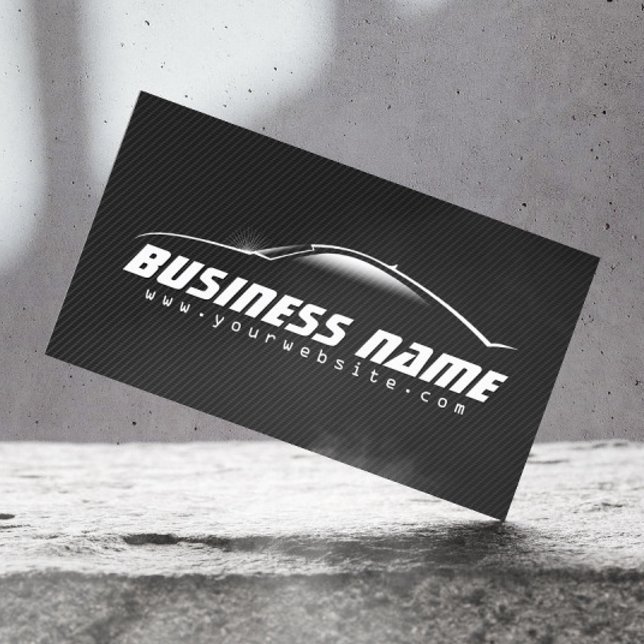 Auto Car Professional Black Carbon Fibre Business Card (Creator Uploaded)