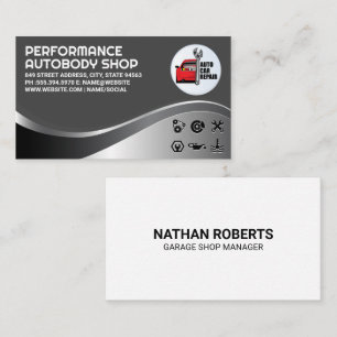 Auto Car Repair Logo Mechanic Services Business Card