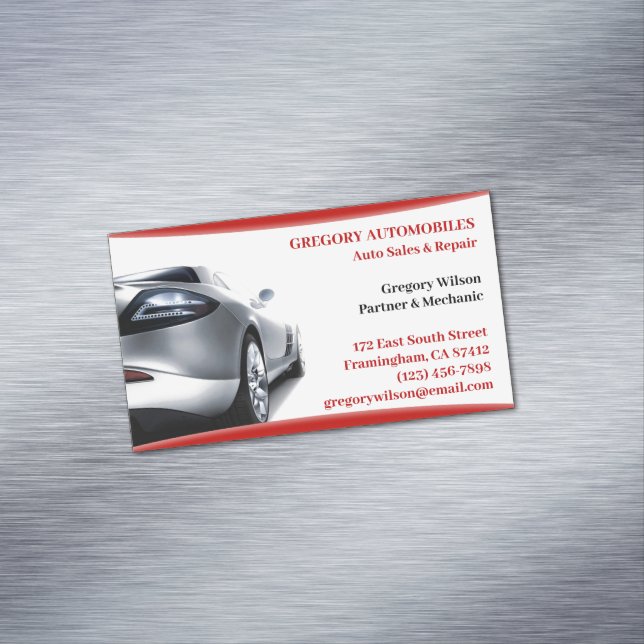 Auto Car Repair Magnetic Business Card (In Situ)