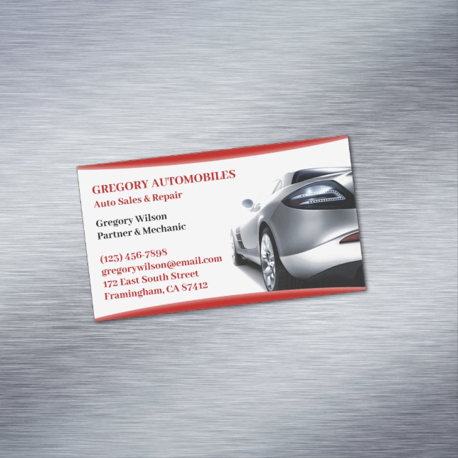 Auto Car Repair Magnetic Business Card (In Situ)