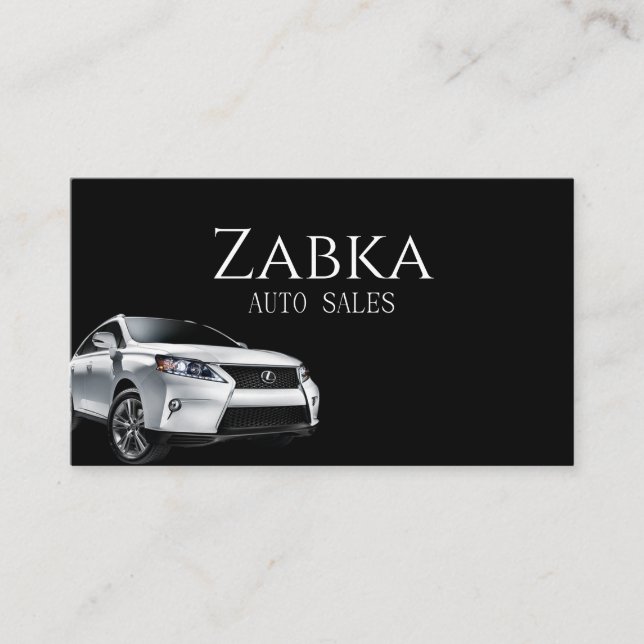 Auto Car Sales Dealership Business Card (Front)
