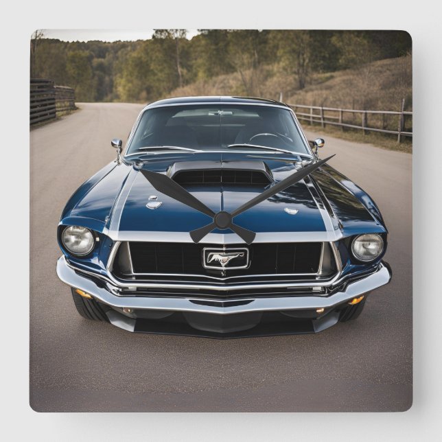 AUTO CAR SQUARE WALL CLOCK (Front)