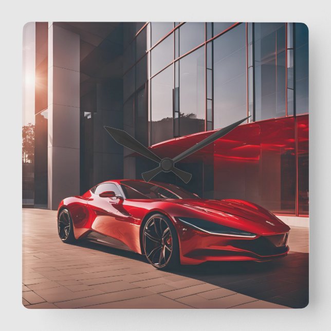 AUTO CAR SQUARE WALL CLOCK (Front)