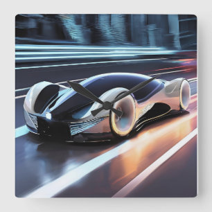 AUTO CAR SQUARE WALL CLOCK
